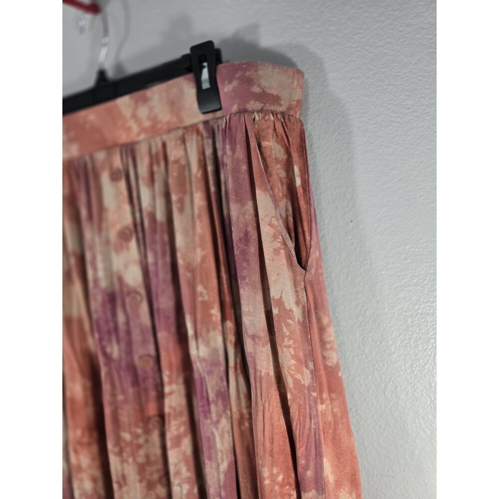 Torrid BOHO Festival Midi Skirt Challis Pleated Tie Dye Plus Size 2 2x BQ - Picture 4 of 9